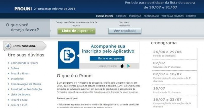 Candidatos do ProUni têm até hoje para aderir à lista de espera