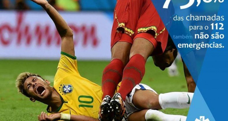 Instituto de emergência médica usa foto de Neymar contra alarmes falsos