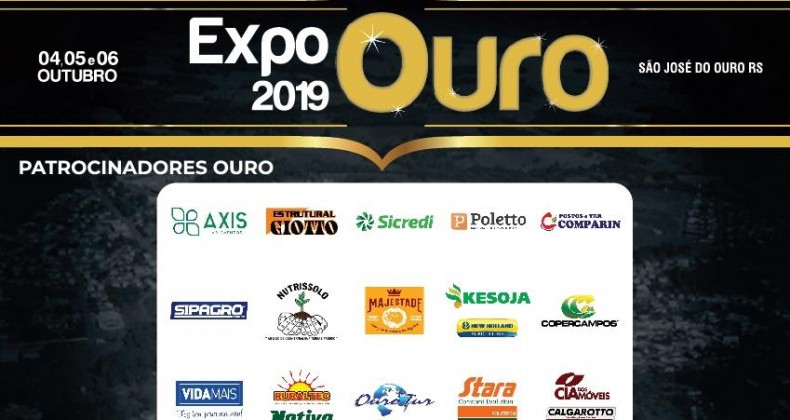 ExpoOuro 2019, empresas estão convidadas para adquirir seu espaço