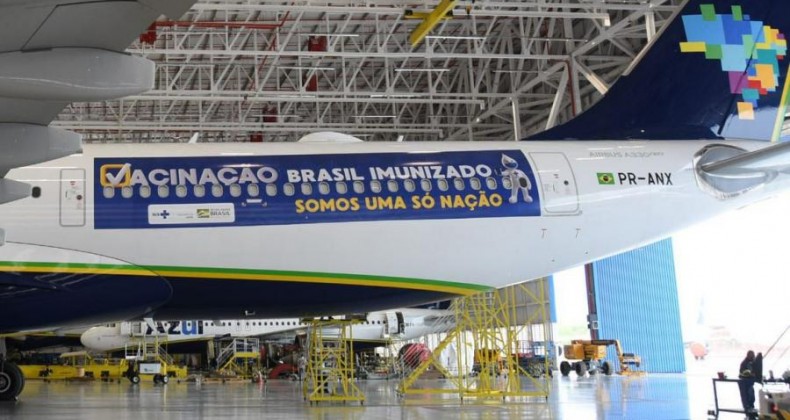 Avião que vai buscar vacinas na Índia decola hoje do Recife